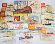 Seventeen Airfix historical ship plastic model kits to include P.S Great Western 1397, Golden Hind