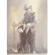 William Selwyn (Welsh b1933) signed limited edition (119/300) print of a shepherd with crook and - Image 1 of 5