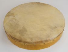 Bodhran Irish drum, circumference approximately 45cm, with beater