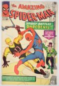 The Amazing Spider-Man #16 by Marvel Comics (1964), first Daredevil crossover, Steve Ditko cover
