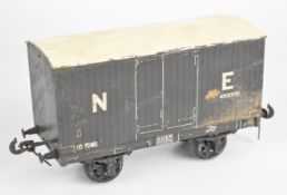 Bassett-Lowke gauge 1 North Eastern wooden goods van, length 21cm