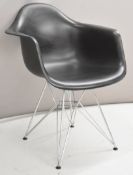 Designer chrome and plastic 'Eiffel' chair, height 76cm