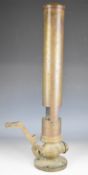 Ship's steam whistle with valve to base, overall height 61cm