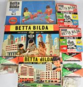 Five Airfix Betta Bilda plastic construction sets together with three bagged extension kits, all