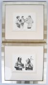 D Copper two artist's proof engravings 'Gordon, Richard and Elliot' and 'Goodacres', two people