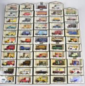 Over fifty Lledo Days Gone diecast model vans and trucks to include Model T Ford, Morris LD 150,