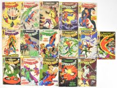 Sixteen early The Amazing Spider-Man comics by Marvel comprising issues #61-77.