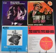 Fifty mostly 1950s and 1960s US and UK Jazz LPs including Duke Ellington, Bobby Hacket, Blue Note