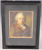 F.E. Bennett portrait miniature on ivory of Consul John Cayley (1730-1795) merchant and consul-