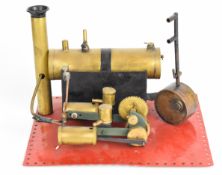 Bowman M122 live steam stationary engine comprising boiler and twin cylinder oscillating engine