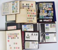 Collection of world stamps in seven albums including a folder of 1980s and 1990s China first day