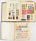 Two stamp albums of world stamps including GB Commonwealth, China etc