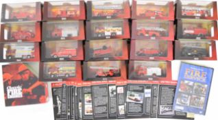 Eighteen Atlas Editions diecast model Classic Fire Engines, each in original perspex display box,