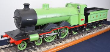 EXhibition standard 3½ inch gauge live steam model of a 4-4-2 LNER Atlantic tender locomotive No