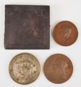 Three commemorative medal coins comprising one sealed Prince Albert, Victoria and George V with