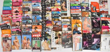 Over 260 vintage glamour / erotic magazines, mostly 1960s / 1970s pre decimal pamphlet format