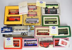 Eleven Corgi diecast model buses to include multi vehicle boxed sets Invictaway 97051 and A Route