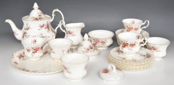 Royal Albert tea ware decorated in the Lavender Rose pattern, approximately 22 pieces including