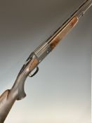 Blaser F3 12 bore over under ejector shotgun with named locks and underside, chequered semi-pistol