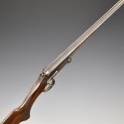 Spanish .410 side by side hammer action folding poacher's shotgun with chequered semi-pistol grip