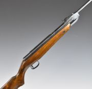 Webley Falcon .22 air rifle with adjustable sights, scope rail and semi-pistol grip, serial number