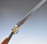 AYA No 2 12 bore side by side sidelock ejector shotgun with named and engraved hand detachable