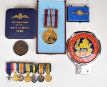 Group of five miniature medals comprising MVO, 1914/1915 Star, War Medal, Victory Medal and