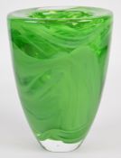 Anna Ehrner for Kosta Boda glass vase, height 20cm