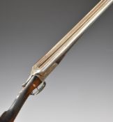 Armstrong & Co 12 bore side by side shotgun with named and engraved locks, engraved underside,