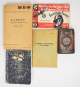 WW2 German Military Dictionary, German Forces uniforms, badges, Intelligence Booklet, BAOR Manual