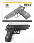 Sig Sauer P226 .177 CO2 blowback air pistol with named and textured composite grips and fixed