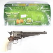 Remington 1875 .177 CO2 air pistol / revolver with faux ivory grips and fixed sights, serial