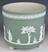 Wedgwood footed jardinière decorated with classical scenes, height 21cm