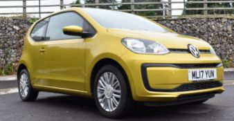 2017 Volkswagen Move UP 1.0 petrol car, registration number ML17 YUN, with V5c, MOT valid until 29th
