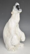 Copenhagen figure of a seated Polar Bear mouth agape, model 502