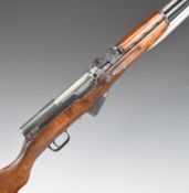 Deactivated Russian SKS 7.62x54mm semi-automatic assault rifle with integral folding bayonet,