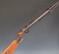 BSA Improved Model D .22 under-lever air rifle with named and chequered semi-pistol grip and