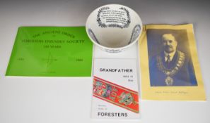 Commemorative pedestal bowl of Norwich, Freemasonry, Manchester Unity of Oddfellows, Ancient Order
