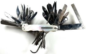 Alfred Dodson of Sheffield exhibition multi-tool pocket or penknife with 48 various tools