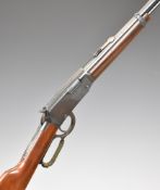 Erma EG712 Winchester style .22 repeating underlever-action carbine rifle with adjustable sights and