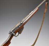 BSA Long Lee Enfield .303 bolt-action service rifle with adjustable sights, frame stamped 'BSA