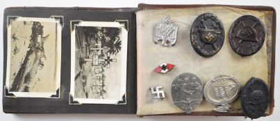 WW2 North Africa photo album including crashed aircraft, POWs, Rommell, shipping and landmarks,