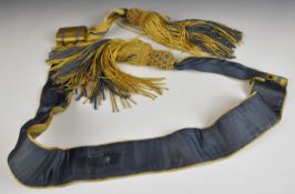 Royal Air Force senior officer's ceremonial waist sash with buckle and tassel knots