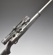 Ruger Model 10/22 .22 semi-automatic rifle with chequered semi-pistol grip and forend, composite