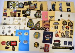 Collection of approximately 200 British Army and other countries cap badges, proficiency badges,