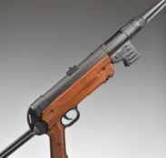 Cybergun Schmeisser International MP40 sub machine gun airsoft rifle with faux wooden pistol grip,