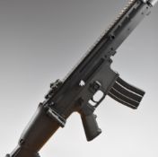 Cybergun FN Herstal Scar-L 6mm assault style airsoft rifle with tactical stock, textured pistol