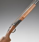 Marocchi XPro 12 bore over and under ejector shotgun with gold named lock and underside, chequered