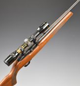 Ruger Model 10/22 .22 semi-automatic rifle with chequered semi-pistol grip, adjustable sights, Nikko