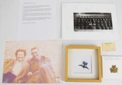 Royal Air Force WW2 enamel and silver sweetheart brooch present to Patricia Hanshew RAF by Harold